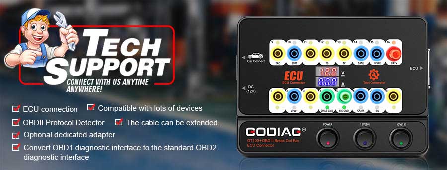 GODIAG GT100+ Auto Tool OBDII Stecker