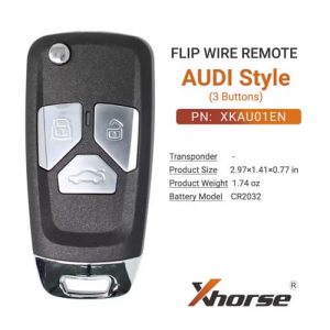 Kluczyk składany z trzema przyciskami do Audi Xhorse Wire XKAU01EN