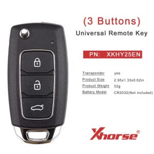 Kluczyk składany z 3 przyciskami Xhorse Wire XKHY25EN