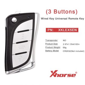 Kluczyk składany z 3 przyciskami Xhorse Wire XKLEX5EN