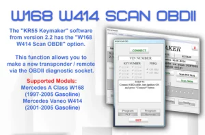 Mercedes OBD2 W168 W414 Scanlizenz